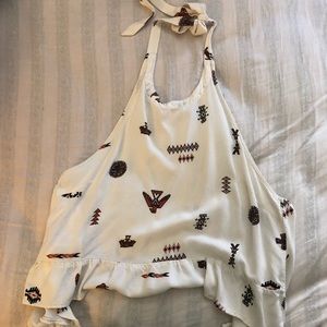 aztec design crop top